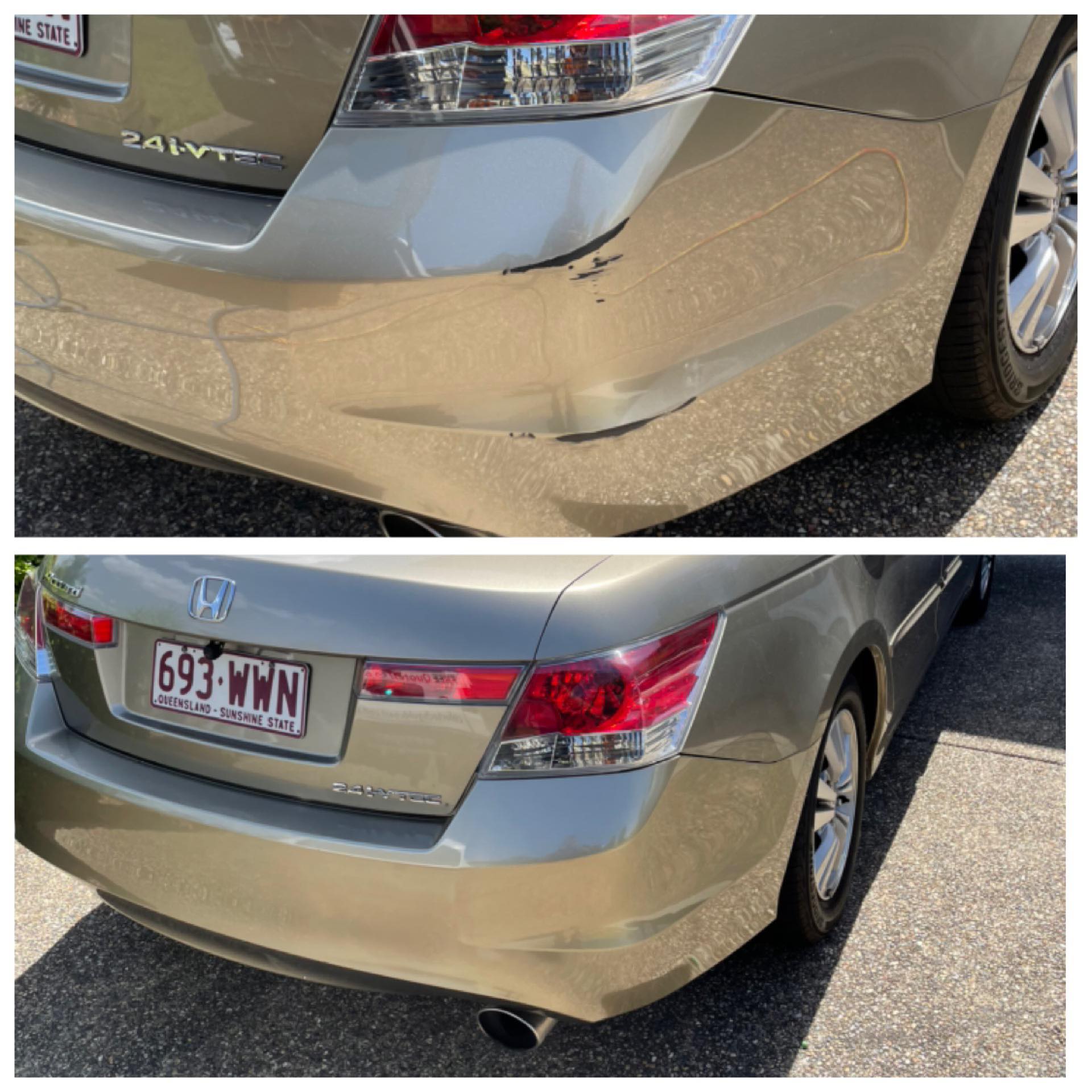 Honda Accord Bumper Bar Repair, Gold Coast, 0402029277